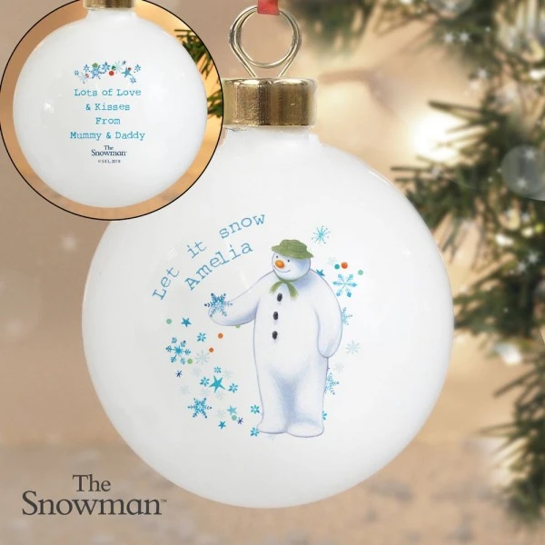 Personalised The Snowman Let It Snow Bauble 2 Personalised The Snowman Let It Snow Bauble - Image 2