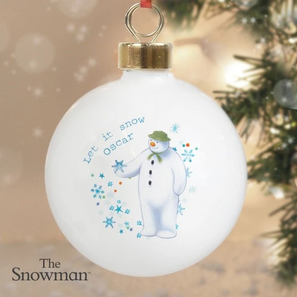 Personalised The Snowman Let It Snow Bauble 3 Personalised The Snowman Let It Snow Bauble - Image 3
