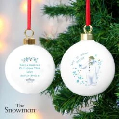Personalised The Snowman Let It Snow Bauble 8 Personalised The Snowman Let It Snow Bauble -Xmas Decor Shop p0305h28 3
