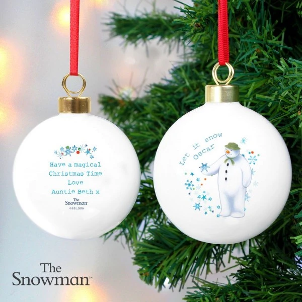 Personalised The Snowman Let It Snow Bauble 4 Personalised The Snowman Let It Snow Bauble - Image 4