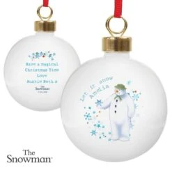 Personalised The Snowman Let It Snow Bauble 9 Personalised The Snowman Let It Snow Bauble -Xmas Decor Shop p0305h28 4