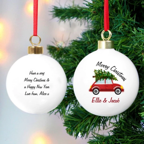 Personalised "Driving Home For Christmas" Bauble 1 Personalised "Driving Home For Christmas" Bauble