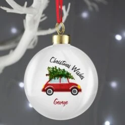 Personalised "Driving Home For Christmas" Bauble 7 Personalised "Driving Home For Christmas" Bauble -Xmas Decor Shop p0305h46 2