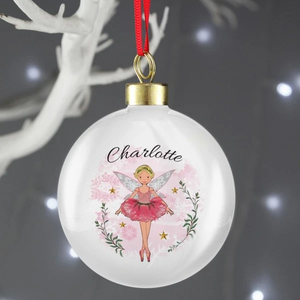 Personalised Sugar Plum Fairy Bauble 1 Personalised Sugar Plum Fairy Bauble