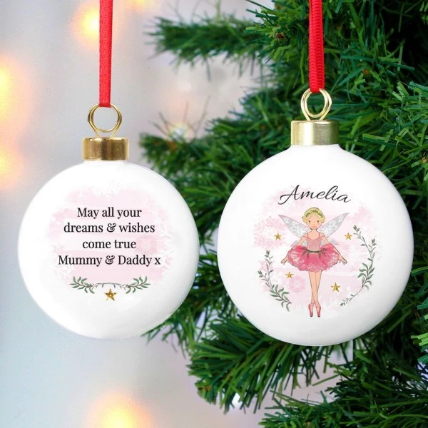 Personalised Sugar Plum Fairy Bauble 3 Personalised Sugar Plum Fairy Bauble - Image 3