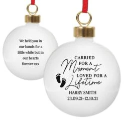 Personalised Carried For A Moment Bauble -Xmas Decor Shop p0305i26 2