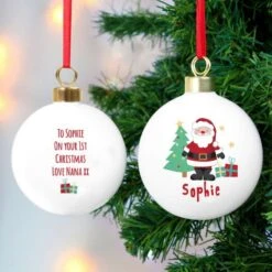 Personalised Santa Bauble -Xmas Decor Shop p0305i32 2