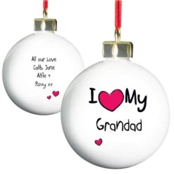 Personalised I Heart Bauble 14 Personalised I Heart Bauble -Xmas Decor Shop p0306d31 6
