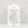 Personalised Godparent Pillar Candle