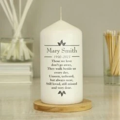 Personalised Sentiments "Those We Love" Pillar Candle