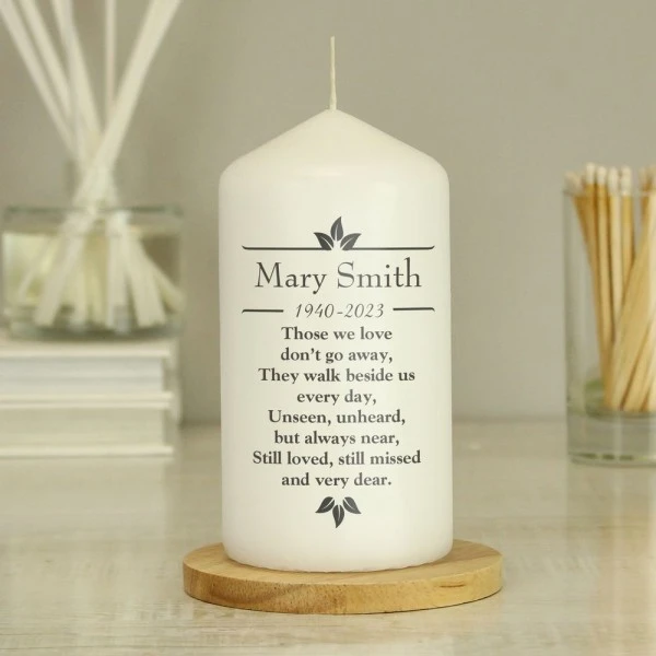 Personalised Sentiments "Those We Love" Pillar Candle 1 Personalised Sentiments "Those We Love" Pillar Candle