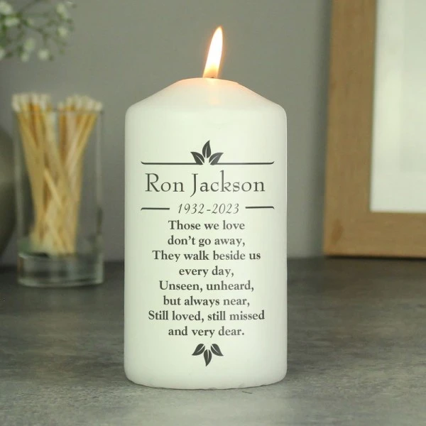 Personalised Sentiments "Those We Love" Pillar Candle 2 Personalised Sentiments "Those We Love" Pillar Candle - Image 2