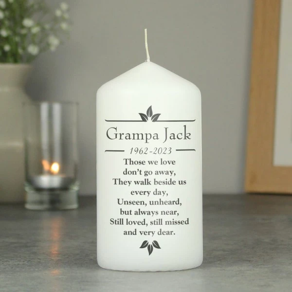 Personalised Sentiments "Those We Love" Pillar Candle 3 Personalised Sentiments "Those We Love" Pillar Candle - Image 3