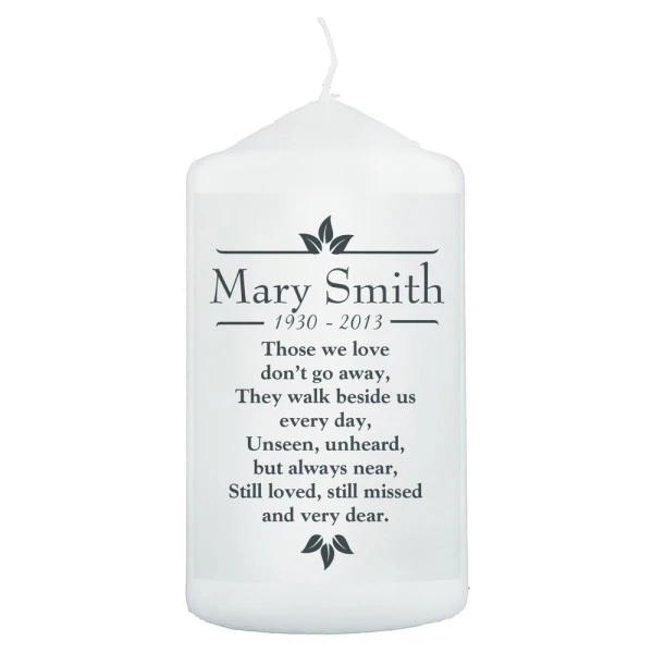 Personalised Sentiments "Those We Love" Pillar Candle 4 Personalised Sentiments "Those We Love" Pillar Candle - Image 4