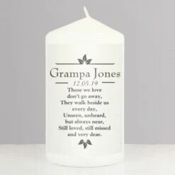 Personalised Sentiments "Those We Love" Pillar Candle 14 Personalised Sentiments "Those We Love" Pillar Candle -Xmas Decor Shop p0409c01 5