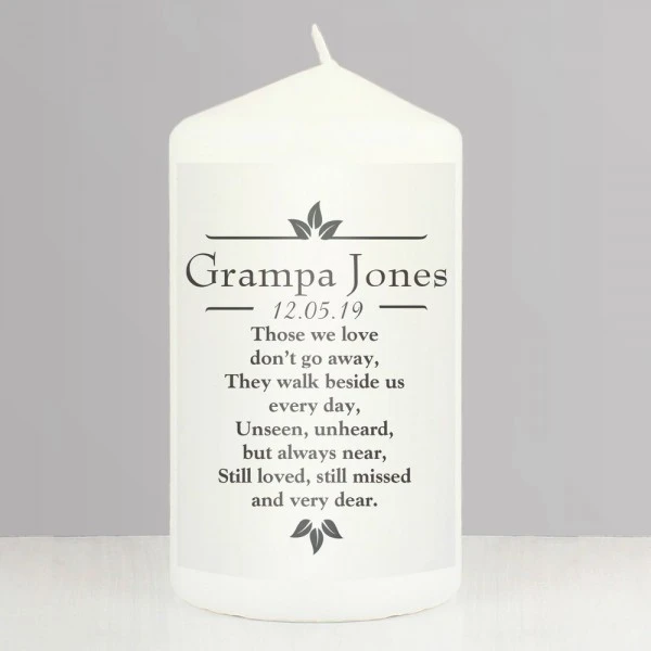Personalised Sentiments "Those We Love" Pillar Candle 6 Personalised Sentiments "Those We Love" Pillar Candle - Image 6