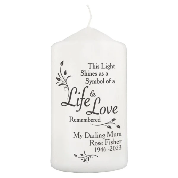 Personalised Life & Love Pillar Candle 4 Personalised Life & Love Pillar Candle - Image 4