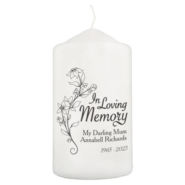 Personalised In Loving Memory Pillar Candle 4 Personalised In Loving Memory Pillar Candle - Image 4
