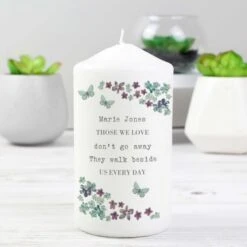 Personalised Forget Me Not Pillar Candle -Xmas Decor Shop p0409c64 5