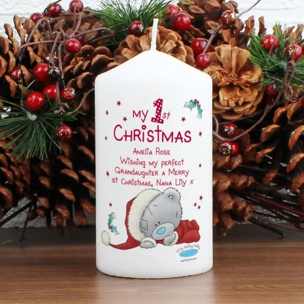 Personalised Me To You My 1st Christmas Pillar Candle 1 Personalised Me To You My 1st Christmas Pillar Candle