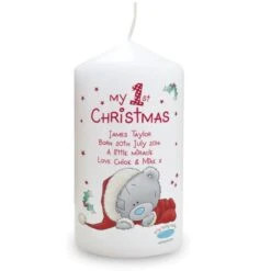 Personalised Me To You My 1st Christmas Pillar Candle 5 Personalised Me To You My 1st Christmas Pillar Candle -Xmas Decor Shop p0409c70 2