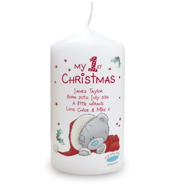 Personalised Me To You My 1st Christmas Pillar Candle 3 Personalised Me To You My 1st Christmas Pillar Candle - Image 3