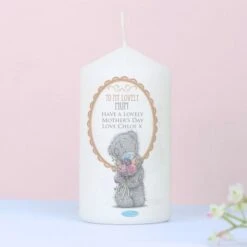 Personalised Me To You Flowers Pillar Candle For Her