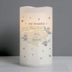 Personalised Garden Bloom LED Candle -Xmas Decor Shop p0409c82 2