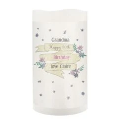Personalised Garden Bloom LED Candle -Xmas Decor Shop p0409c82 5