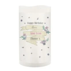 Personalised Garden Bloom LED Candle -Xmas Decor Shop p0409c82 7