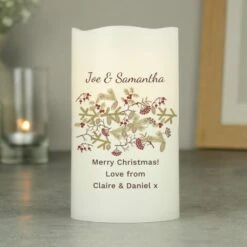 Personalised Christmas Floral LED Candle 7 Personalised Christmas Floral LED Candle -Xmas Decor Shop p0409c91 3