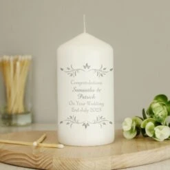 Personalised Sentiments Pillar Candle -Xmas Decor Shop p0409c99 2