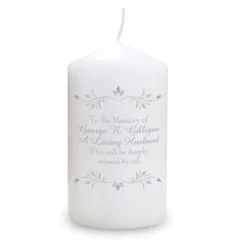 Personalised Sentiments Pillar Candle -Xmas Decor Shop p0409c99 4