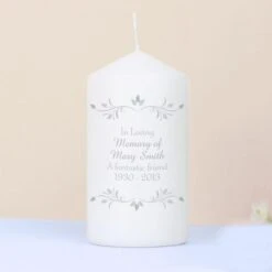 Personalised Sentiments Pillar Candle -Xmas Decor Shop p0409c99 2