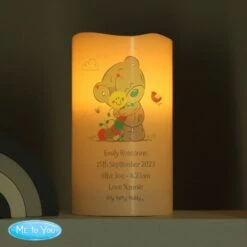 Personalised Tiny Tatty Teddy Cuddle Bug Nightlight LED Candle -Xmas Decor Shop p0409d04 2