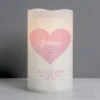Personalised Stitch & Dot Baby Girl Night Light LED Candle