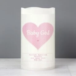 Personalised Stitch & Dot Baby Girl Night Light LED Candle -Xmas Decor Shop p0409d11 2
