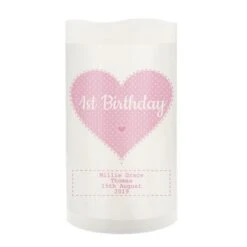 Personalised Stitch & Dot Baby Girl Night Light LED Candle -Xmas Decor Shop p0409d11 5
