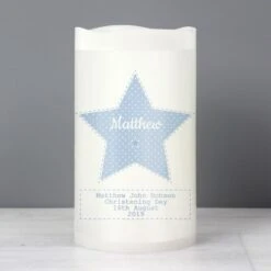 Personalised Stitch & Dot Baby Boy Nightlight LED Candle 8 Personalised Stitch & Dot Baby Boy Nightlight LED Candle -Xmas Decor Shop p0409d12 2