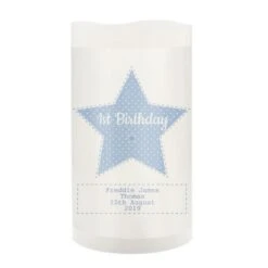 Personalised Stitch & Dot Baby Boy Nightlight LED Candle 10 Personalised Stitch & Dot Baby Boy Nightlight LED Candle -Xmas Decor Shop p0409d12 4