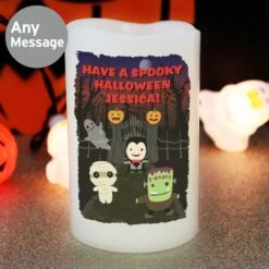 Personalised Halloween LED Candle -Xmas Decor Shop p0409d15 2