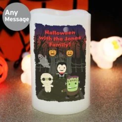 Personalised Halloween LED Candle -Xmas Decor Shop p0409d15 4