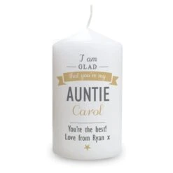 Personalised I Am Glad... Pillar Candle -Xmas Decor Shop p0409d25 1