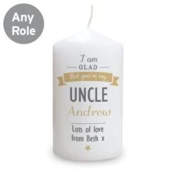 Personalised I Am Glad... Pillar Candle -Xmas Decor Shop p0409d25 3