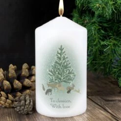 Personalised A Winter's Night Pillar Candle -Xmas Decor Shop p0409d27 2