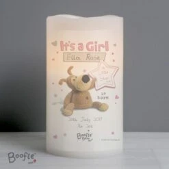 Personalised Boofle It's A Girl Nightlight LED Candle -Xmas Decor Shop p0409d30 2