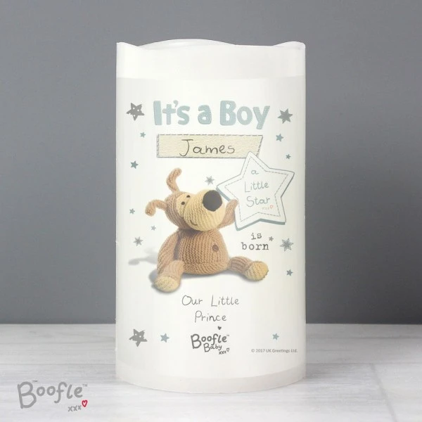 Personalised Boofle It's A Boy Nightlight LED Candle 1 Personalised Boofle It's A Boy Nightlight LED Candle