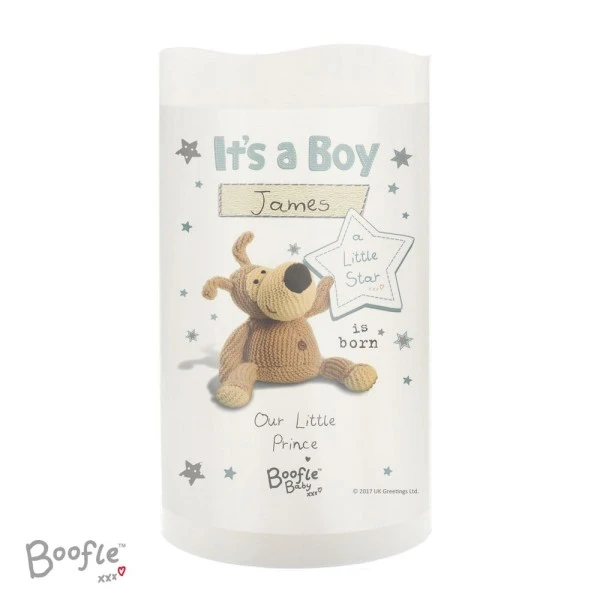 Personalised Boofle It's A Boy Nightlight LED Candle 2 Personalised Boofle It's A Boy Nightlight LED Candle - Image 2