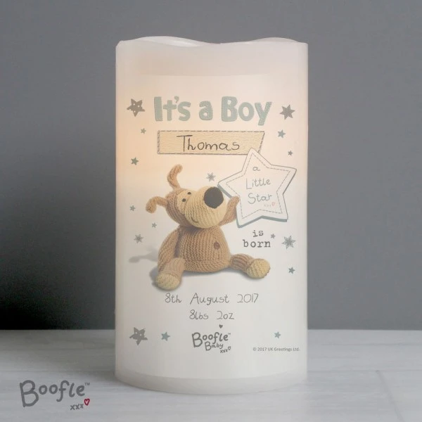 Personalised Boofle It's A Boy Nightlight LED Candle 3 Personalised Boofle It's A Boy Nightlight LED Candle - Image 3