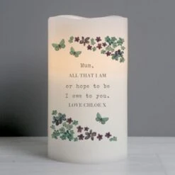 Personalised Forget Me Not LED Candle -Xmas Decor Shop p0409d36 3